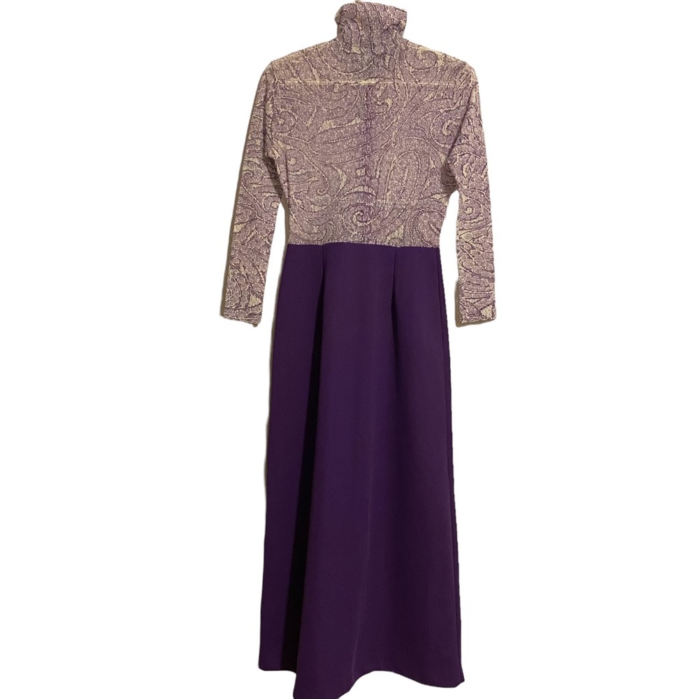 70s Vintage Purple Hippie Dress - Picture 8 of 11